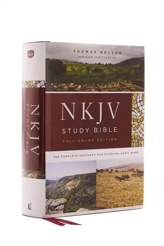 NKJV Study Bible, Hardcover, Full-Color, Red Letter Edition, Comfort Print: The Complete Resource for Studying God's Word - Hardcover