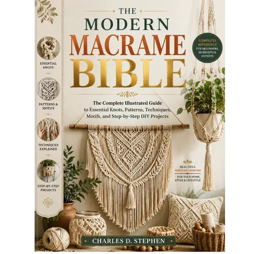 The Modern Macrame Bible: The Complete Illustrated Guide to Essential Knots, Patterns, Techniques, Motifs, and Step-by-Step DIY Projects - Paperback