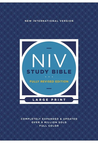 NIV Study Bible, Fully Revised Edition, Large Print, Hardcover, Red Letter, Comfort Print - Hardcover