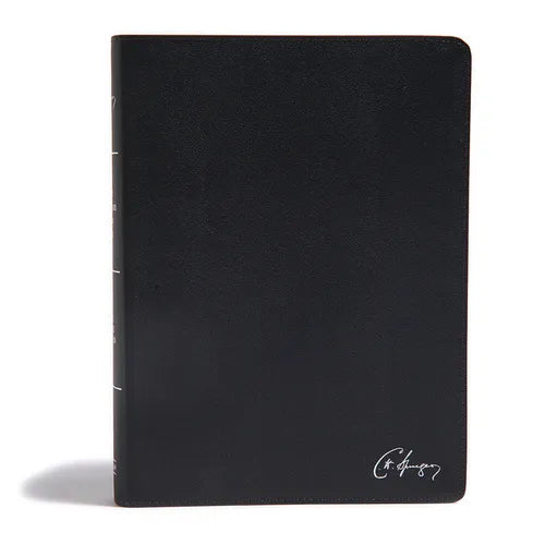 KJV Spurgeon Study Bible, Black Genuine Leather - Leather