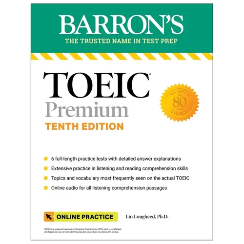 Toeic Premium: 6 Practice Tests + Online Audio, Tenth Edition - Paperback