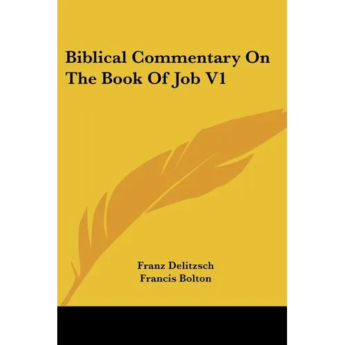 Biblical Commentary On The Book Of Job V1 - Paperback