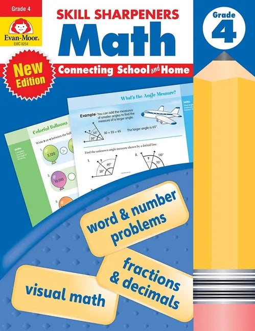 Skill Sharpeners: Math, Grade 4 Workbook - Paperback