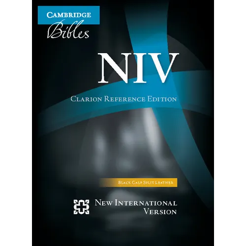 NIV Clarion Reference Bible, Black Calf Split Leather, Ni484: X - Leather