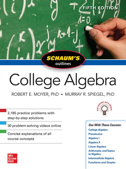 Schaum's Outline of College Algebra, Fifth Edition - Paperback