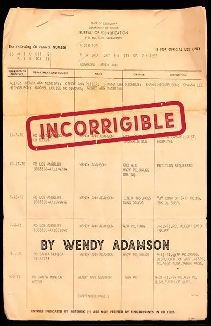 Incorrigible: A Coming-of-Age Memoir of Loss, Addiction & Incarceration - Paperback