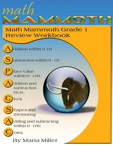 Math Mammoth Grade 1 Review Workbook - Paperback