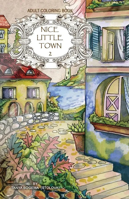 Adult coloring book: Nice Little Town - Paperback
