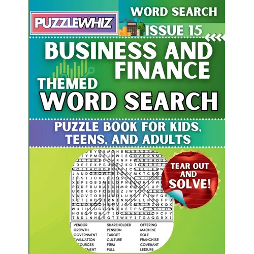 Business & Finance - Themed Word Search - Fun & Educational Puzzles for Kids, Teens, and Adults (Large Print Edition): Featuring Engaging Themed Word - Paperback