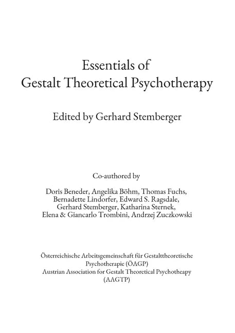 Essentials of Gestalt Theoretical Psychotherapy - Paperback