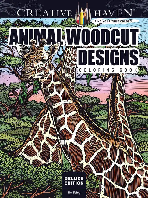 Creative Haven Deluxe Edition Animal Woodcut Designs Coloring Book - Paperback