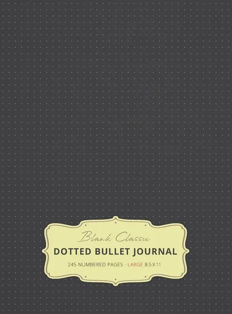 Large 8.5 x 11 Dotted Bullet Journal (Gray #2) Hardcover - 245 Numbered Pages - Hardcover