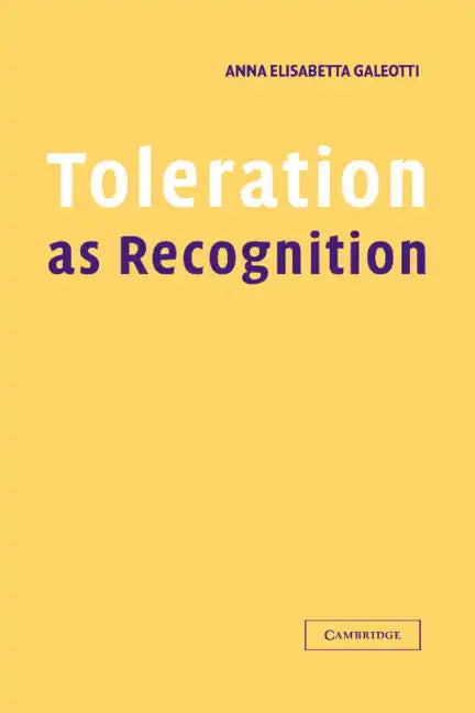 Toleration as Recognition - Hardcover