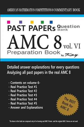 Past Papers Question Bank AMC8 [volume 6]: amc8 math preparation book - Paperback