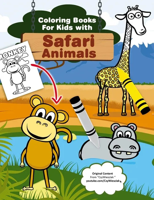 Coloring Books for Kids with Safari Animals: Safari Animals Coloring from CzyWieszJak - Paperback