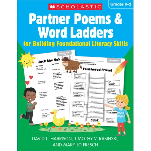 Partner Poems & Word Ladders for Building Foundational Literacy Skills: Grades K-2 - Paperback