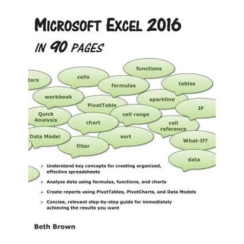 Microsoft Excel 2016 In 90 Pages - Paperback