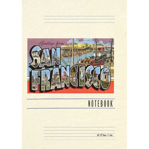 Vintage Lined Notebook Greetings from San Francisco, San Francisco, California