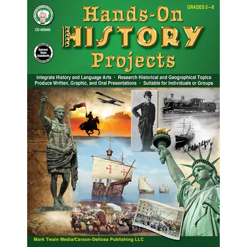 Hands-On History Projects Resource Book, Grades 5 - 8 - Paperback