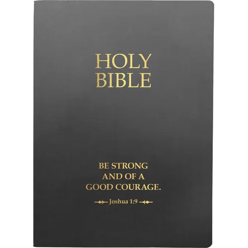 KJV Holy Bible, Be Strong and Courageous Life Verse Edition, Large Print, Black Ultrasoft: (Red Letter, 1611 Version) - Imitation Leather