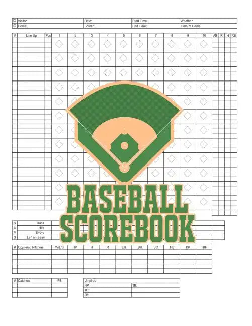 Baseball Scorebook: 100 Scoring Sheets For Baseball and Softball Games, Glover's Scorebooks, Large (8.5X 11) - Paperback