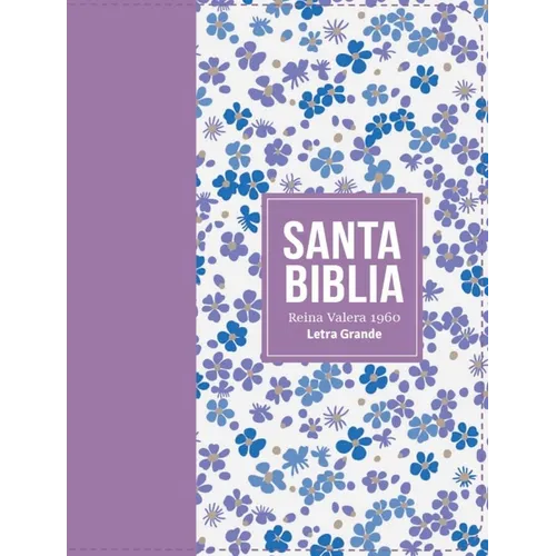Biblia Rvr 1960 Compacta Símil Piel Flores Lila Claro (Bible Rvr 1960 Compact Size Leatherlike Light Lilac Flowers(spanish Edition) - Leather