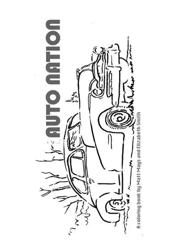 Auto Nation: A Coloring Book - Paperback