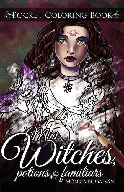 Mini Witches, Potions and Familiars: Pocket Coloring Book - Paperback