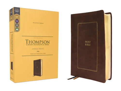 Kjv, Thompson Chain-Reference Bible, Large Print, Leathersoft, Brown, Red Letter, Comfort Print - Imitation Leather