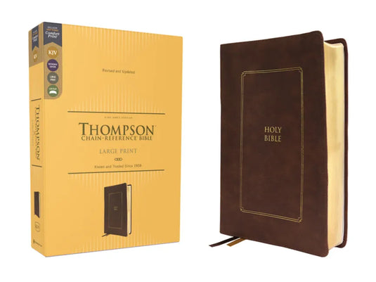 Kjv, Thompson Chain-Reference Bible, Large Print, Leathersoft, Brown, Red Letter, Comfort Print - Imitation Leather