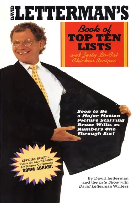 David Letterman's Book of Top Ten Lists: and Zesty Lo-Cal Chicken Recipes - Paperback