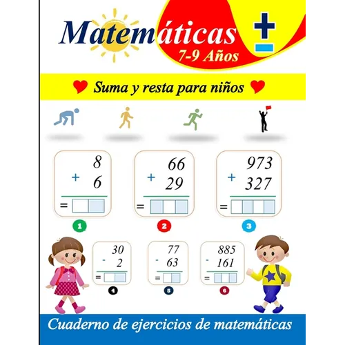 Practica suma y resta para niños: Libro de 180 Problemas Práctica de Matemáticas (con respuestas) - Paperback
