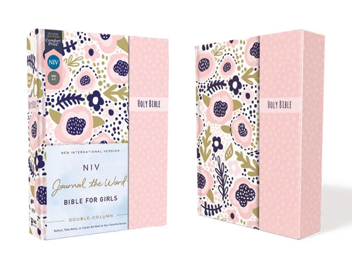 Niv, Journal the Word Bible for Girls, Double-Column, Hardcover, Pink, Magnetic Closure, Red Letter, Comfort Print: Reflect, Take Notes, or Create Art - Hardcover