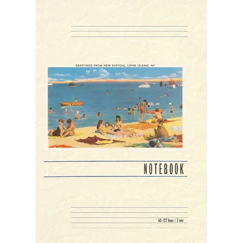 Vintage Lined Notebook Greetings from New Suffolk, Long Island, New York