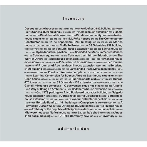 Inventory: Adamo-Faiden - Hardcover
