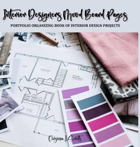 Interior Designers Mood Board Pages: Portfolio Organizing Book of Interior Design Projects - Hardcover