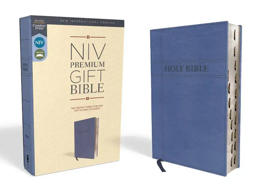Niv, Premium Gift Bible, Leathersoft, Navy, Red Letter Edition, Indexed, Comfort Print - Imitation Leather