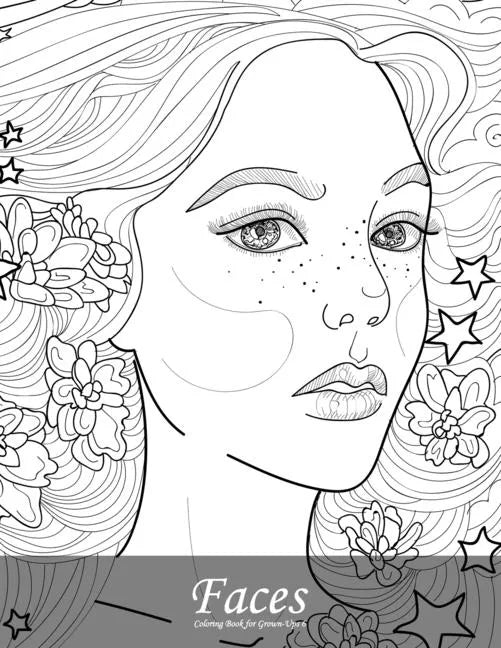 Faces Coloring Book for Grown-Ups 6 - Paperback