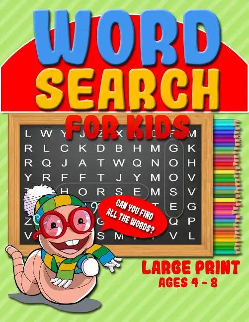 Word Search for Kids: 50 Easy Jumbo Word Search Puzzle Book & Large Print Word Find Puzzles for Kids (Ages 4 - 8) - Paperback