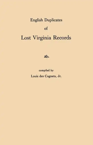 English Duplicates of Lost Virginia Records - Paperback