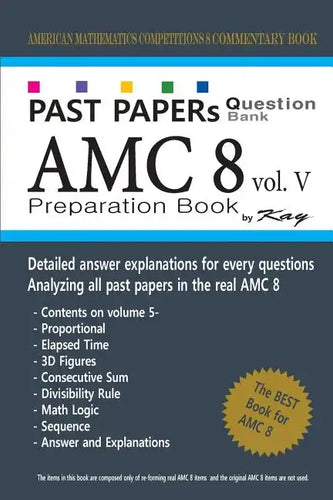 Past Papers Question Bank AMC8 [volume 5]: amc8 math preparation book - Paperback