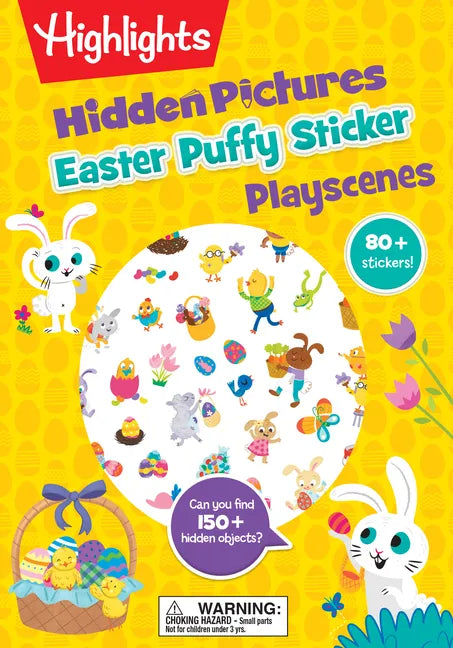 Easter Hidden Pictures Puffy Sticker Playscenes: Pictures Easter Activity Book with Over 50 Kids Stickers, Perfect Easter Present for Kids 3-6 - Paperback