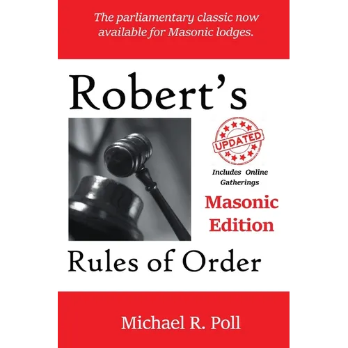 Robert's Rules of Order: Masonic Edition - Paperback
