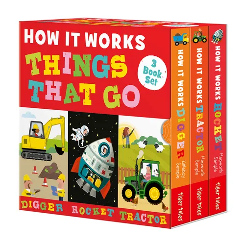 How It Works: Things That Go 3-Book Boxed Set: Digger; Rocket; Tractor - Hardcover