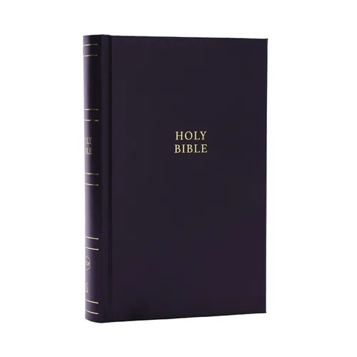 NKJV Personal Size Large Print Bible with 43,000 Cross References, Black Hardcover, Red Letter, Comfort Print - Hardcover