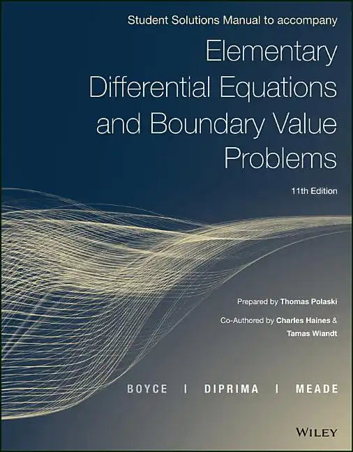 Elementary Differential Equations and Boundary Value Problems, Student Solutions Manual - Paperback