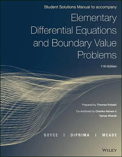 Elementary Differential Equations and Boundary Value Problems, Student Solutions Manual - Paperback