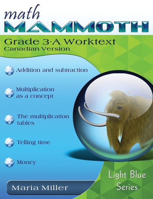 Math Mammoth Grade 3-A Worktext, Canadian Version - Paperback