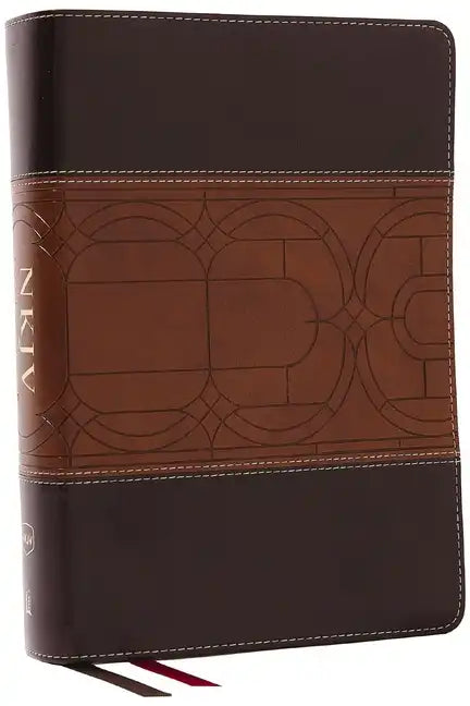 NKJV Study Bible, Leathersoft, Brown, Full-Color, Thumb Indexed, Comfort Print: The Complete Resource for Studying God's Word - Imitation Leather