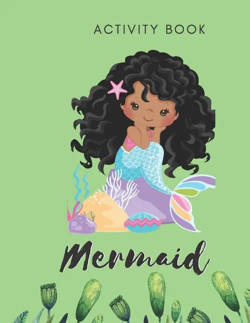 Mermaid Activity Book: Tracing Puzzles - 30 Pages - Paperback - Made In USA - Size 8.5 x 11 for Girls 4-6 - Paperback